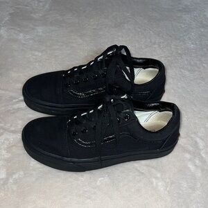 Vans Black Old Skool Canvas Lace-Up Unisex Low Top Sneakers Women’s 7.5 Men’s 5